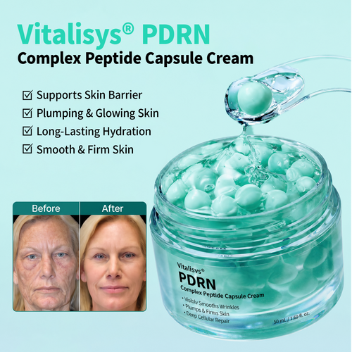 Vitalisys® PDRN Complex Peptide Capsule Cream|Anti aging, firming and lifting muscles Skin care, removal of stretch marks, breast enhancement, removal of chest lines, and skin repair.