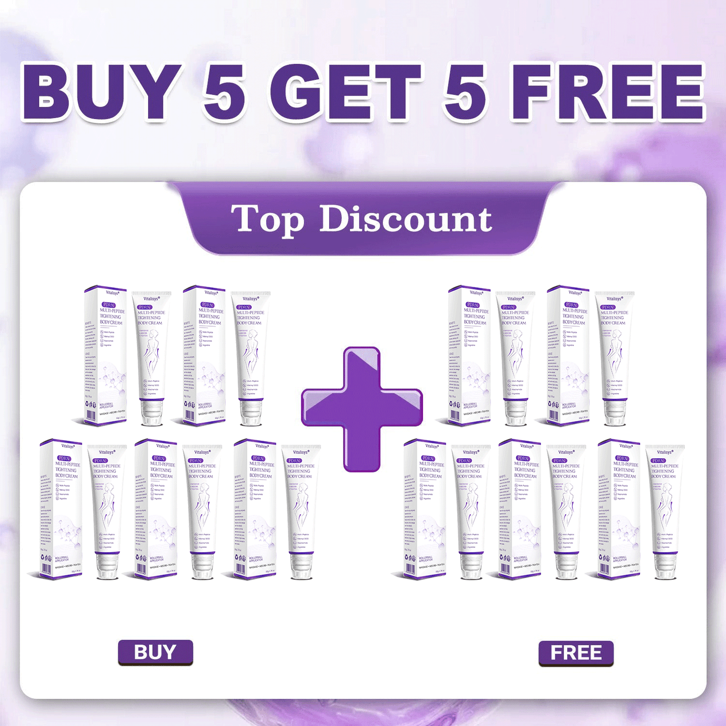 💎Vitalisys® PDRN Multi-Peptide Massaging Body Roller Cream- Anti-aging, Hydrating, Skin Firming & Lifting, Skin Repair, Even Tone, Acne and Dark Spot Treatment, Wart and Mole Removal, and Psoriasis Relief.