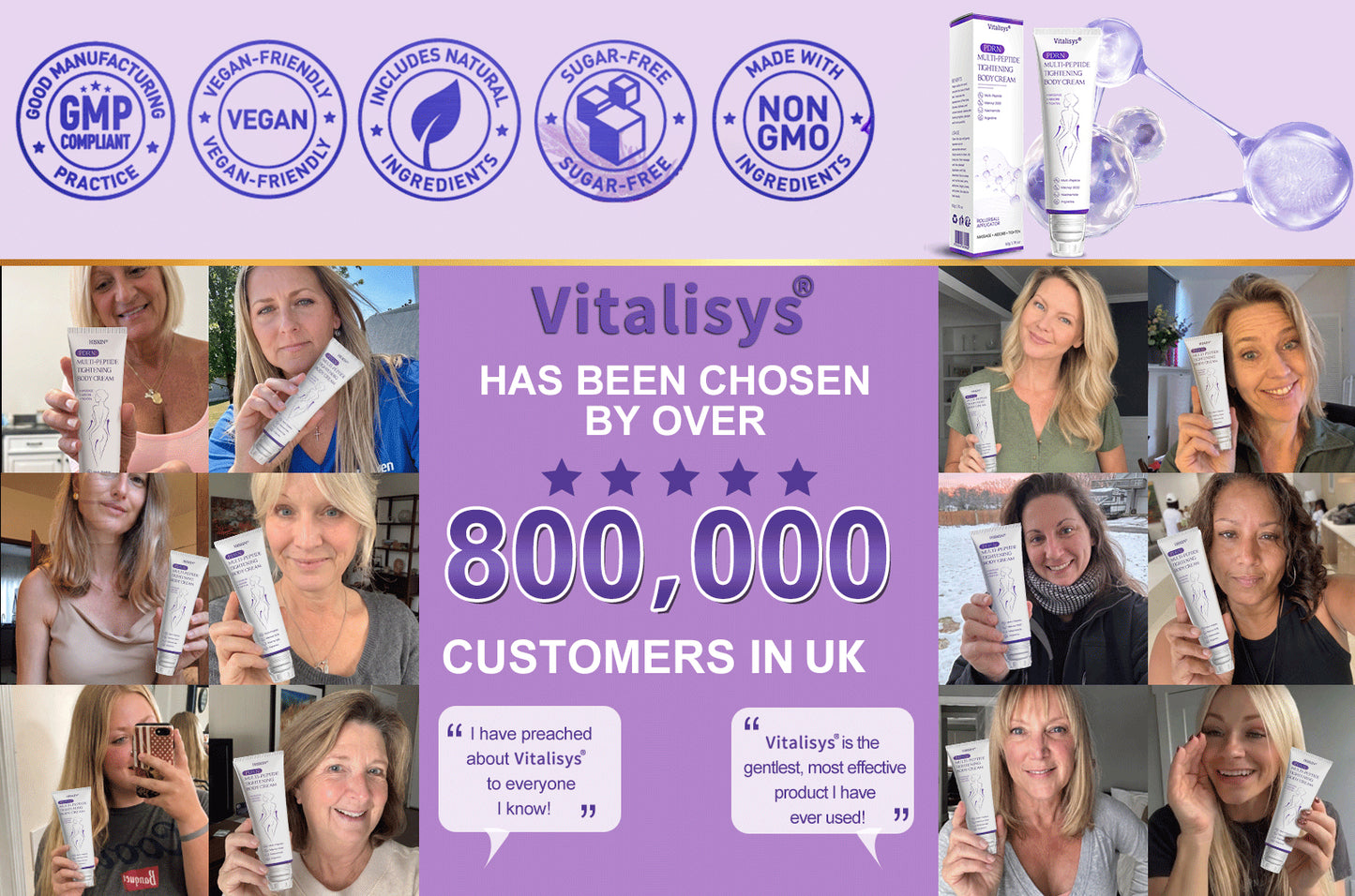 💎Vitalisys® PDRN Multi-Peptide Massaging Body Roller Cream- Anti-aging, Hydrating, Skin Firming & Lifting, Skin Repair, Even Tone, Acne and Dark Spot Treatment, Wart and Mole Removal, and Psoriasis Relief.
