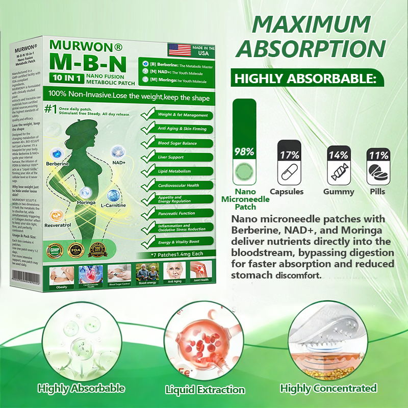 FDA Registered & GMP Certified 👩‍⚕️ |🌥️𝑴𝙐𝗥𝑾𝓞𝓝® 𝗠-𝐵-𝑁 𝟏𝟎-𝐢𝐧-𝟏 𝐍𝐚𝐧𝐨 𝐅𝐮𝐬𝐢𝐨𝐧 𝐌𝐞𝐭𝐚𝐛𝐨𝐥𝐢𝐜 𝐏𝐚𝐭𝐜𝐡 | ✅ 𝐁𝐚𝐜𝐤𝐞𝐝 𝐛𝐲 𝐒𝐜𝐢𝐞𝐧𝐭𝐢𝐟𝐢𝐜 𝐄𝐯𝐢𝐝𝐞𝐧𝐜𝐞 | 𝟏𝟎-𝐢𝐧-𝟏 𝐅𝐨𝐫𝐦𝐮𝐥𝐚 | 𝐑𝐞𝐬𝐮𝐥𝐭𝐬 𝐢𝐧 7 𝐃𝐚𝐲𝐬👒