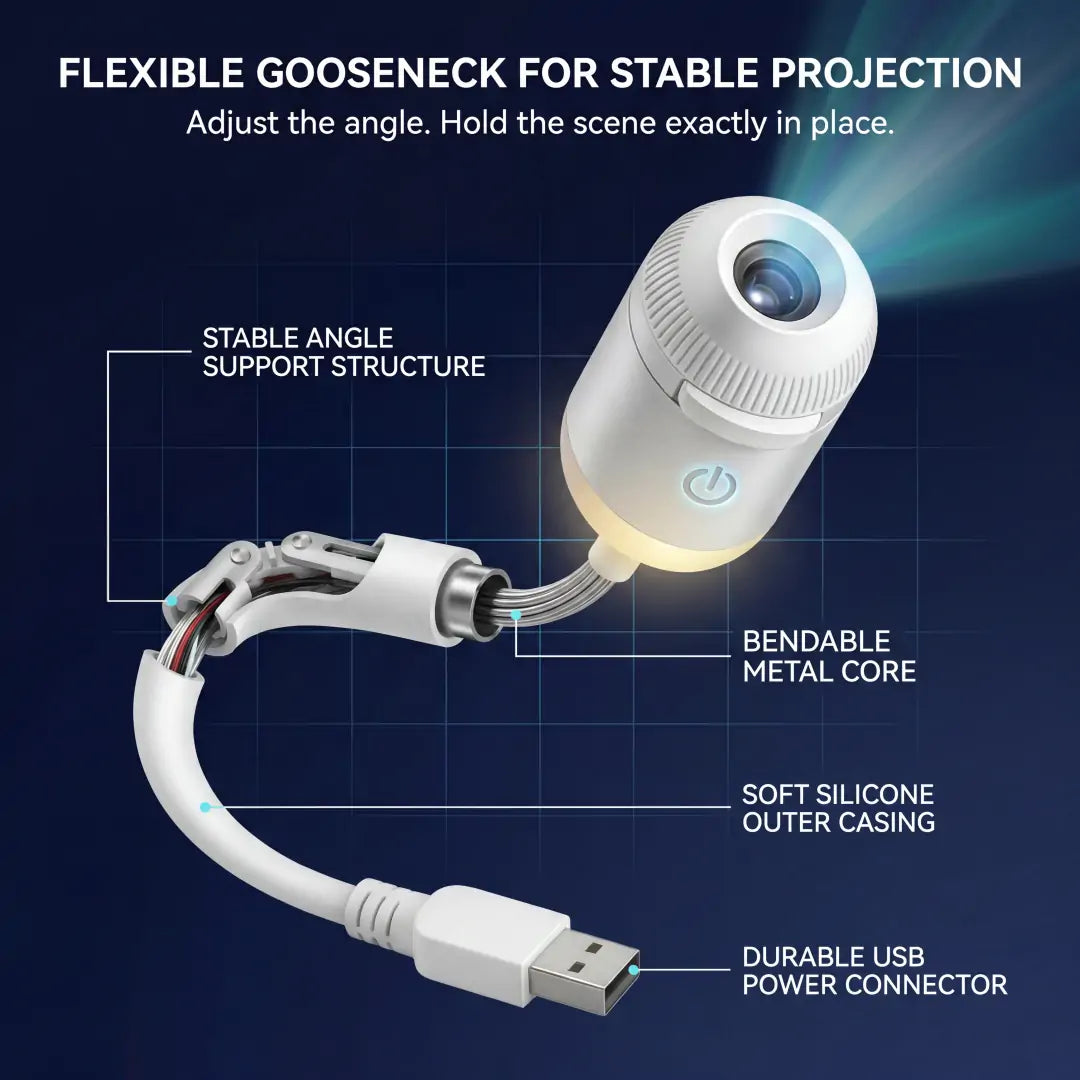 🥇PKNEW® NEXT-GEN SMART PROJECTION HD Smart Dynamic 5D Holographic Night Light Projector🌌