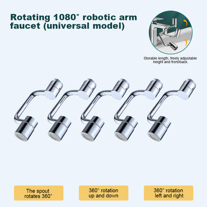 👍Last Day Promotion 49% OFF👍👍Rotating 1080° robotic arm faucet (universal model)--👩‍👩‍👧‍👧The direction and water flow rate can be freely adjusted