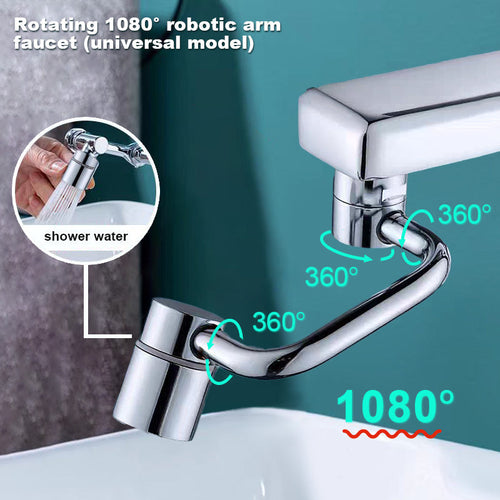 👍Last Day Promotion 49% OFF👍👍Rotating 1080° robotic arm faucet (universal model)--👩‍👩‍👧‍👧The direction and water flow rate can be freely adjusted