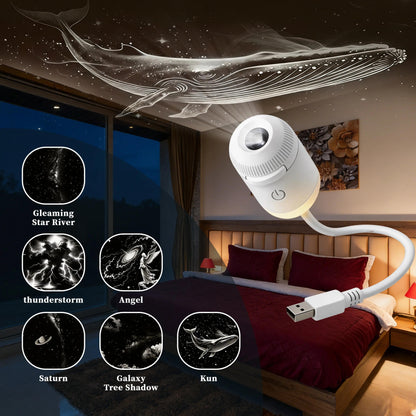 🥇PKNEW® NEXT-GEN SMART PROJECTION HD Smart Dynamic 5D Holographic Night Light Projector🌌