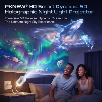 🥇PKNEW® NEXT-GEN SMART PROJECTION HD Smart Dynamic 5D Holographic Night Light Projector🌌
